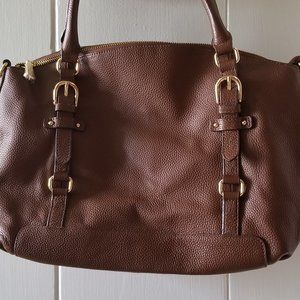 Ora Delphine Willa Brown Leather Satchel